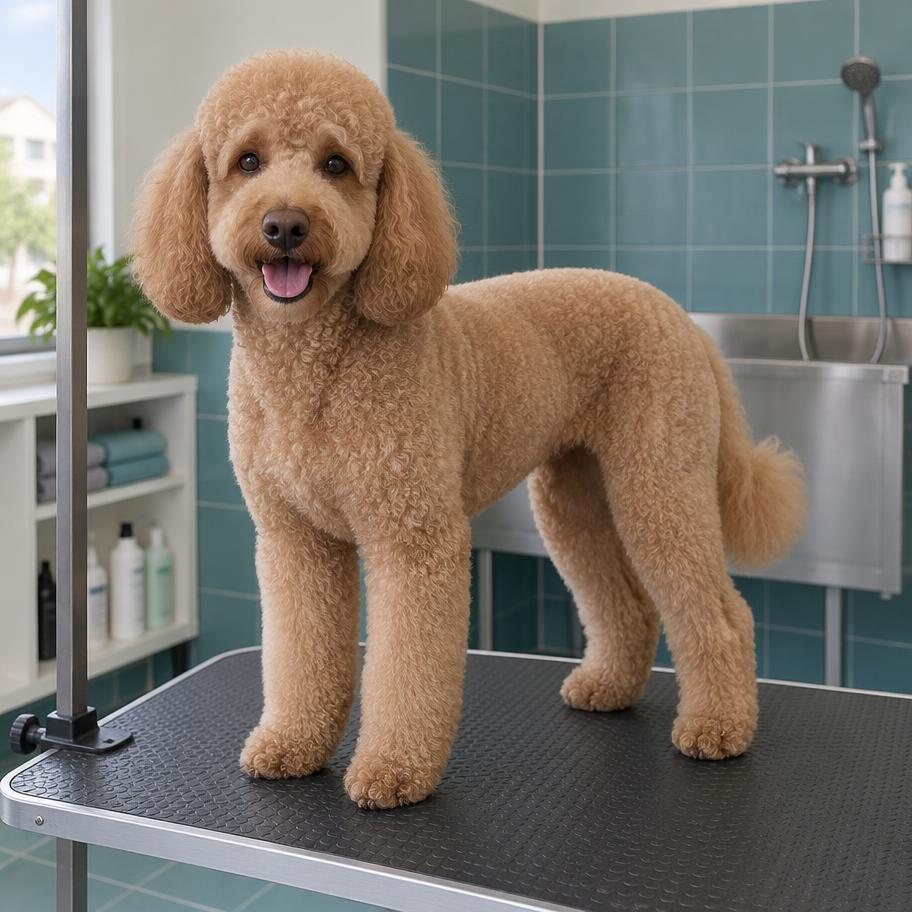 Milo after grooming in the Surco studio