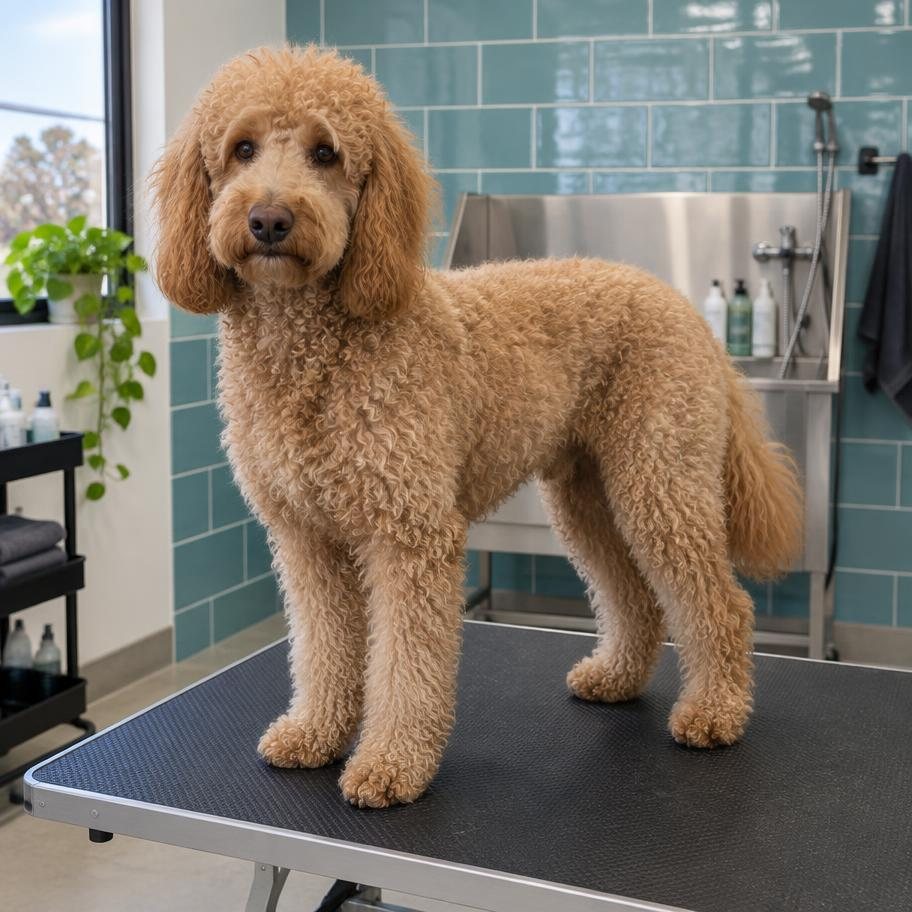 Milo before grooming in the Surco studio